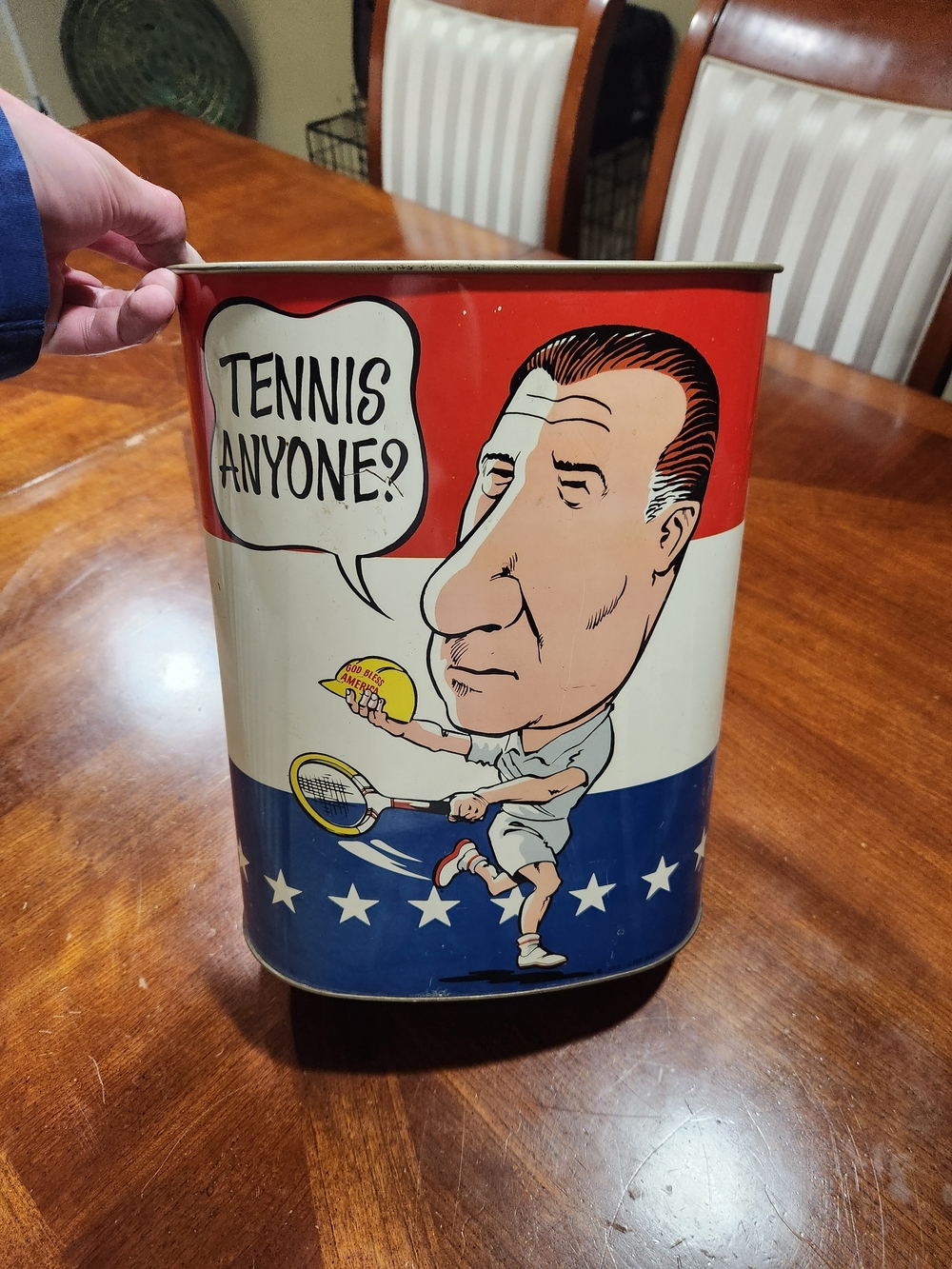 1970 Vice President Spiro Agnew Office Trash Can